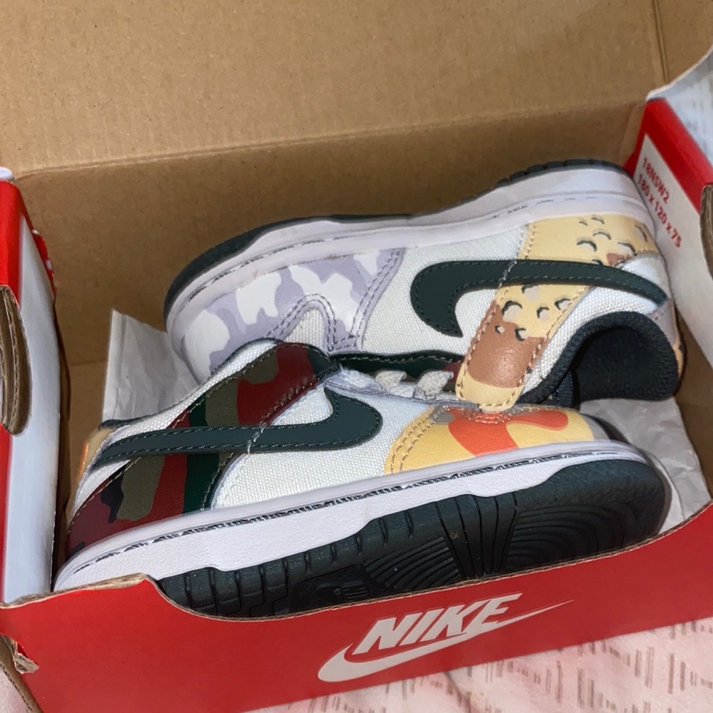 Toddler camo low dunks